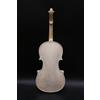 WUQIMUSC 1 violino 4/4 incompiuto per modello Stradivari Tiger Flame Maple back top in abete fatto a mano per il fai da te da solo (violino-incompiuto)