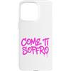 dolceSenso URBAN Custodia per iPhone 15 Pro Max COME TI SOFFRO testo rosa fucsia