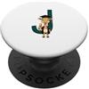 Timowo Studio Giraffa Diploma Lettera J Alfabeto Animale PopSockets PopGrip Adesivo