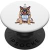 German Shepherd Puppy Lover PS Pastore Tedesco Let's Pawty Festa di Compleanno Amante dei Cani PopSockets PopGrip Adesivo