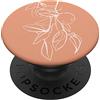 Minimalist Fruit Art And Orange Fruit Dr Disegno di arte della linea dell'albero arancione in toni neutri di colore PopSockets PopGrip Intercambiabile