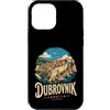 Croatia Souvenir Gift Custodia per iPhone 12 Pro Max Vintage Dubrovnik Croazia viaggio souvenir regalo punto di riferimento