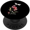 Dragonfly Watercolor Nature Women Girls Dragonfly Acquerello Fiore Natura Fauna Selvatica Insetti PopSockets PopGrip Adesivo