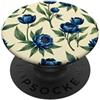Floral Aesthetic Flower Botanical Gifts Fiori blu scuro astratto floreale PopSockets PopGrip Adesivo