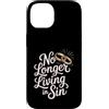 Citazioni di umorismo religioso Custodia per iPhone 14 No Longer Living In Sin Matrimonio Sposi -