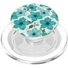 Floral Aesthetic Flower Botanical Gifts Fiori verdi tenui floreali Aqua Botanical PopSockets PopGrip per MagSafe