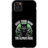 Alpha Wolf Sigma Moon Greek Alpha Wolf S Custodia per iPhone 11 Pro Max Nascondi tua moglie The Alpha is Here Wolf Maschio Werwolf Meme