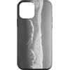 Sea Beach Aerial Custodia per iPhone 12 mini Grafica monocromatica con vista drone Ocean Wave