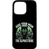 Alpha Wolf Sigma Moon Greek Alpha Wolf S Custodia per iPhone 15 Pro Max Nascondi tua moglie The Alpha is Here Wolf Maschio Werwolf Meme