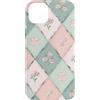 Floral Aesthetic Flower Botanical Gifts Custodia per iPhone 14 Plus Motivo a scacchi pastello Cottagecore Tea Fiori di campo Floreale