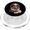 Vintage Retro Knitting Cute Lover Women Shakespeare Bard Letteratura Inglese Granny Square Crochet PopSockets PopGrip per MagSafe