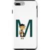 Timowo Studio Custodia per iPhone 7 Plus/8 Plus Giraffa Diploma Lettera M Alfabeto Animale