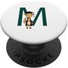 Timowo Studio Giraffa Diploma Lettera M Alfabeto Animale PopSockets PopGrip Adesivo