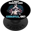 Axolotl Breeds Animal Cute Axolotls Dona Mi piace molto Axolotls Ok Animal Carino Piebald Axolotl PopSockets PopGrip Adesivo