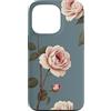 Floral Aesthetic Flower Botanical Gifts Custodia per iPhone 13 Pro Fiori floreali rosa verde scuro