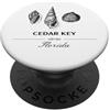 Clean Surf Beach Style Designs for Home Cedar Key Beach Shell Casa vacanze PopSockets PopGrip Adesivo