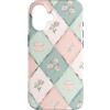Floral Aesthetic Flower Botanical Gifts Custodia per iPhone 16 Motivo a scacchi pastello Cottagecore Tea Fiori di campo Floreale