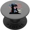 American Flag Coon Hunter Patriotic Appa Patriotic Coon Cani da caccia UDS Bandiera americana PopSockets PopGrip Adesivo