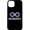 Neurodivergent Pride & Spectrum Aestheti Custodia per iPhone 15 Plus Neurospicy Infinity Loop | Autismo ADHD Umorismo - Glitch Art