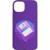 Retro PC Computer 80s Vaporwave Memorabi Custodia per iPhone 15 Plus Vaporwave 80s Memorabilia Retro 3.5 Floppy Disc