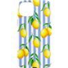 Preposh Custodia per iPhone 15 Plus Limone Azzurro Strisce Preppy Estetica Estetica Carino