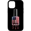 Paint Dripping Patriotic 4th of July US Custodia per iPhone 12/12 Pro Nail Tech Cosmetologo Nail Tecnico Unghie Amante Bandiera Americana