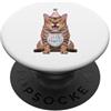 Bengal Kitten Lover PS Bengala Let's Pawty festa di compleanno amante dei gatti PopSockets PopGrip Adesivo