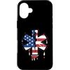 Paint Dripping Patriotic 4th of July US Custodia per iPhone 16 Plus Paramedico EMT Primo soccorritore SME Bandiera Americana USA Drip