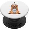 Golden Doodle Puppy Lover PS Golden Doodle Let's Pawty - Festa di compleanno per amanti dei cani PopSockets PopGrip Adesivo