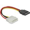 DeLOCK Cable Power SATA HDD > 4pin male - straight 0.12m cavo di alimentazione