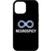Neurodivergent Pride & Spectrum Aestheti Custodia per iPhone 12 Pro Max Neurospicy Infinity Loop | Autismo ADHD Umorismo - Glitch Art