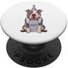 Pitbull Terrier Puppy Lover PS Pitbull Terrier Let's Pawty festa di compleanno amante dei cani PopSockets PopGrip Adesivo