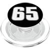 NUMBERED SPORTS ATHLETIC TEAM JERSEY DOU MAGLIA SPORT NUMERO 65 SIXTY FIVE AGE ANNO #65 ANTERIORE E DIETRO PopSockets PopGrip per MagSafe