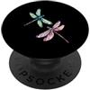 Dragonfly Watercolor Nature Women Girls Libellule Acquerello Insetti Fauna Selvatica Natura Libellula PopSockets PopGrip Adesivo