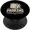 Real Estate House Inspector Designs Ispettore domestico Trovo Problemi Per Vivere PopSockets PopGrip Adesivo