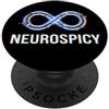 Neurodivergent Pride & Spectrum Aestheti Neurospicy Infinity Loop | Autismo ADHD Umorismo - Glitch Art PopSockets PopGrip Adesivo
