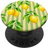 Preposh Giallo Limone Strisce Verdi Preppy Estetica Estetica Carino PopSockets PopGrip Adesivo