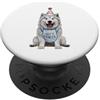 Samoyed Puppy Lover PS Samoiedo Let's Pawty - Festa di compleanno per amanti dei cani PopSockets PopGrip Adesivo