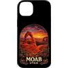 Red Rock Wander Co. Men Women Kids Mom D Custodia per iPhone 14 Plus Moab Utah Delicato Arco Tramonto Retrò Deserto Viaggio