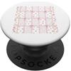 Coquette Aesthetic Pink Flowers Gingham Fiocchi rosa pastello con fiori floreali a scacchi PopSockets PopGrip Adesivo