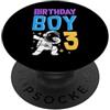 Matching Aesthetic Birthday Boy Merch Co Tema di esplorazione spaziale per bambini di 3 anni PopSockets PopGrip Adesivo