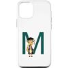 Timowo Studio Custodia per iPhone 12/12 Pro Giraffa Diploma Lettera M Alfabeto Animale