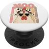 Sassy Coop Designs Funny Moo Pollo Mucca Stampa Fattoria Uccello Animale PopSockets PopGrip Adesivo