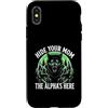 Alpha Wolf Sigma Moon Greek Alpha Wolf S Custodia per iPhone X/XS Nascondi tua moglie The Alpha is Here Wolf Maschio Werwolf Meme