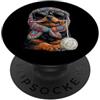 Vintage Retro Knitting Cute Lover Women Rottweiler Dog Granny Square Crochet Yarn Crochet Lover PopSockets PopGrip Adesivo