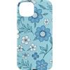 Floral Aesthetic Flower Botanical Gifts Custodia per iPhone 15 Plus Blu Grassetto Fiori Foglie Motivo Floreale Azzurro