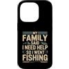 Family Fishing Quote Humor Custodia per iPhone 14 Pro La mia famiglia ha detto che ho bisogno di aiuto così sono andato a pescare umorismo