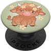 PopSockets - Impugnatura per telefono a forma di mucca delle Highland PopSockets PopGrip Adesivo