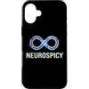 Neurodivergent Pride & Spectrum Aestheti Custodia per iPhone 16 Plus Neurospicy Infinity Loop | Autismo ADHD Umorismo - Glitch Art