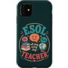 ESOL Globe And Grammar Custodia per iPhone 11 ESOL Teacher Insegnante di lingue Educatore multilingue
